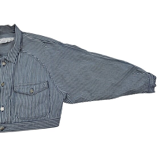 Calvin Klein Sport Vintage 80's/90's Gingham Print Cropped Jacket Women's MP - Picture 5 of 9